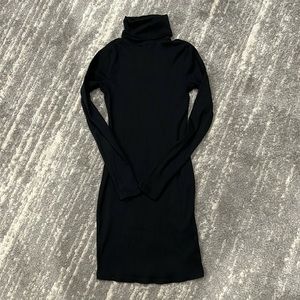 Turtleneck sweater body-con dress